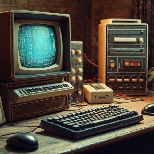 um computador retro