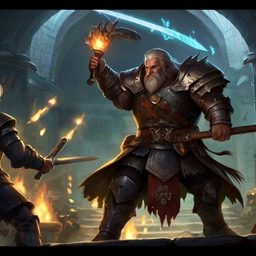 Um Guerreiro de um jogo de RPG